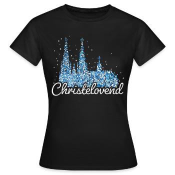 Cathédrale de Cologne Colonia Carnaval de Cologne Noël - T-shirt Femme - noir - Devant - AI Model Female 172 dark (172cm)