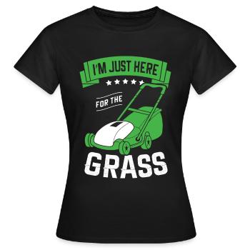 Je suis juste ici pour le - T-shirt Femme - noir - Devant - AI Model Female 172 dark (172cm)