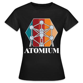 Atomium Atomic nucleus Brüssel Wissenschaft für Ph - Frauen T-Shirt - Schwarz - Vorne - AI Model Female 172 dark (172cm)