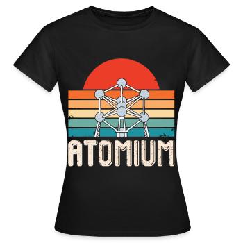Physique atomique Atomium Science du noyau atomique Physicien - T-shirt Femme - noir - Devant - AI Model Female 172 dark (172cm)