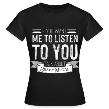 Fan de heavy metal Rocking Fan de métal Musique hard rock - T-shirt Femme - noir - Devant - AI Model Female 172 dark (172cm)
