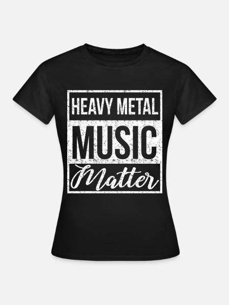 Rockende Musik Heavy Metal Harter Rock Metall Fan - Dame-T-shirt - sort
