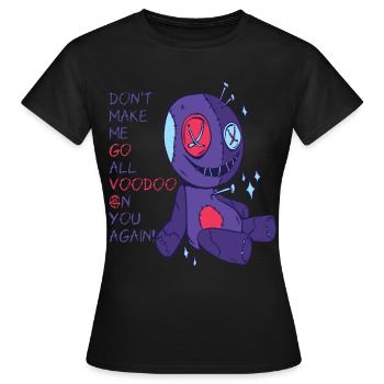 Voodoo auf dich! Gruselige Halloween-Hexerei - Frauen T-Shirt - Schwarz - Vorne - AI Model Female 172 dark (172cm)