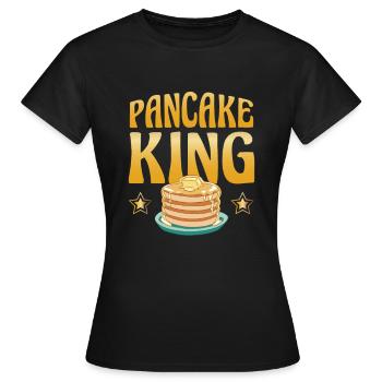 Pancake King Pancake Sirop - T-shirt Femme - noir - Devant - AI Model Female 172 dark (172cm)