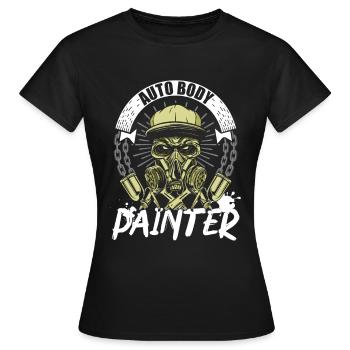 Auto Body Painter Job Beruf Auto Detaillierung - Frauen T-Shirt - Schwarz - Vorne - AI Model Female 172 dark (172cm)