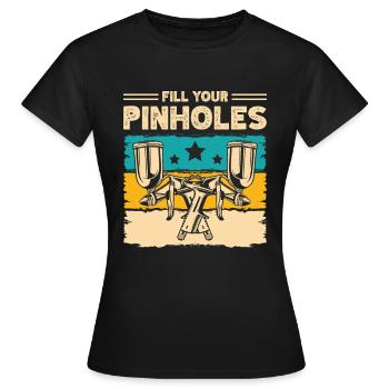 Füllen Sie Ihre Pinholes Auto Body Painter Auto - Frauen T-Shirt - Schwarz - Vorne - AI Model Female 172 dark (172cm)