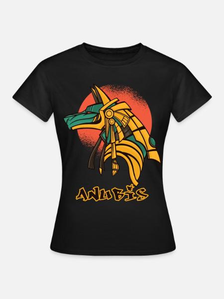 Anubis Egypte Pyramides Egypte Egyptologue Egyptien Go - T-shirt Femme - noir