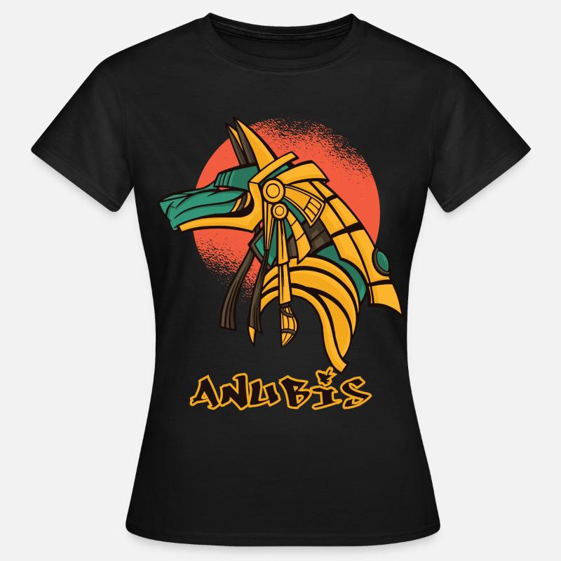 Anubis Egypte Pyramides Egypte Egyptologue Egyptien Go - T-shirt Femme - noir