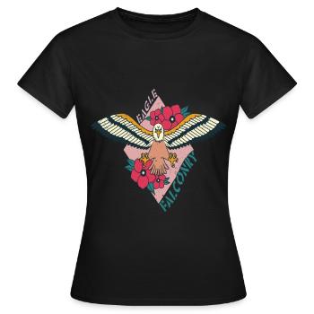 Adler Falknerei Raubvögel Falke - Frauen T-Shirt - Schwarz - Vorne - AI Model Female 172 dark (172cm)