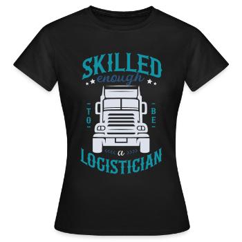 Logistique Livraison Livraison Suivi des commandes - T-shirt Femme - noir - Devant - AI Model Female 172 dark (172cm)