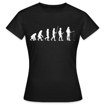 Cadeau de pêche pêcheur pêcheur Petri canne de guérison - T-shirt Femme - noir - Devant - AI Model Female 172 dark (172cm)