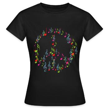 Hippie - T-shirt Femme - noir - Devant - AI Model Female 172 dark (172cm)