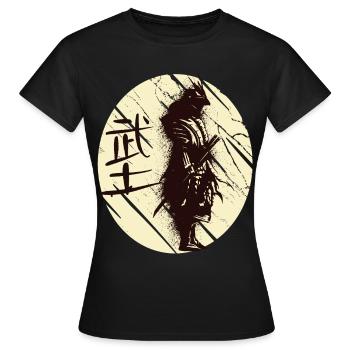 Art japonais Samouraï Guerrier japonais Kata - T-shirt Femme - noir - Devant - AI Model Female 172 dark (172cm)
