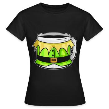 Gobelet d'automne avec robe d'elfes pour Noël - T-shirt Femme - noir - Devant - AI Model Female 172 dark (172cm)