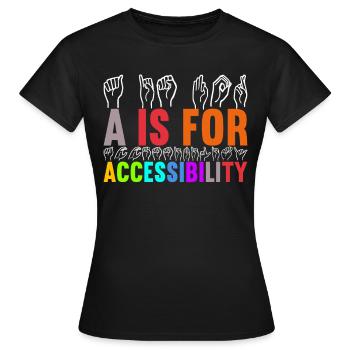 Sourds sourds muets sourds - T-shirt Femme - noir - Devant - AI Model Female 172 dark (172cm)