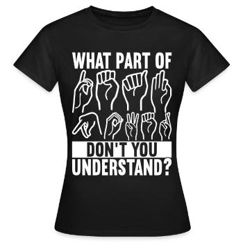 Sourds sourds muets sourds - T-shirt Femme - noir - Devant - AI Model Female 172 dark (172cm)