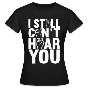 Sourds sourds muets sourds - T-shirt Femme - noir - Devant - AI Model Female 172 dark (172cm)