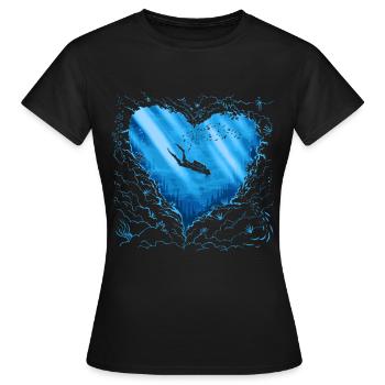 Plongeur plongeur plongeur - T-shirt Femme - noir - Devant - AI Model Female 172 dark (172cm)