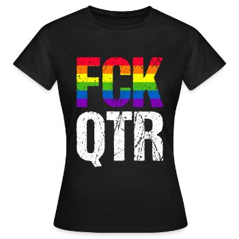 FCK QTR Fußball Fußballer - Frauen T-Shirt - Schwarz - Vorne - AI Model Female 172 dark (172cm)