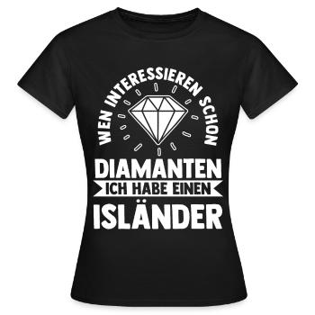 Pferd Reitsport Reiten Pferdesport Isländer - Frauen T-Shirt - Schwarz - Vorne - AI Model Female 172 dark (172cm)