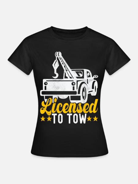 Abschleppwagen Abschleppdienst - Frauen T-Shirt - Schwarz