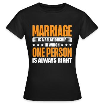Le mariage est un jour de mariage relationnel - T-shirt Femme - noir - Devant - AI Model Female 172 dark (172cm)