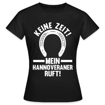 Pferd Reitsport Reiten Pferdesport Hannoveraner - Frauen T-Shirt - Schwarz - Vorne - AI Model Female 172 dark (172cm)