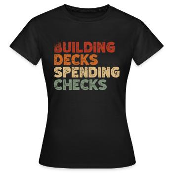 Decks Bauen Schecks Ausgeben Sammelkartenspiel - Frauen T-Shirt - Schwarz - Vorne - AI Model Female 172 dark (172cm)