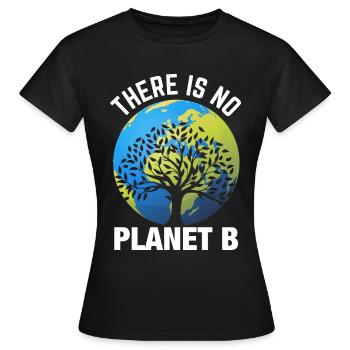 Earth day- Es gibt keinen Planet B - Frauen T-Shirt - Schwarz - Vorne - AI Model Female 172 dark (172cm)