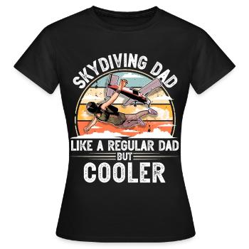 Skydiving Parachuting Parachute - Women's T-Shirt - black - Front - AI Model Female 172 dark (172cm)