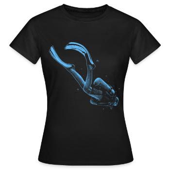 Plongeur plongeur plongeur - T-shirt Femme - noir - Devant - AI Model Female 172 dark (172cm)
