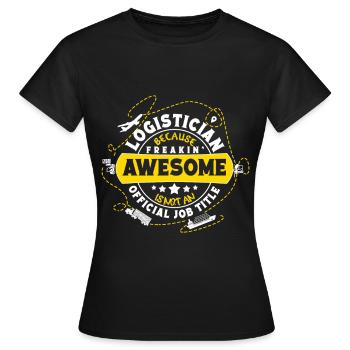 Logistics Shipment Tracking Order Tracking - Women's T-Shirt - black - Front - AI Model Female 172 dark (172cm)