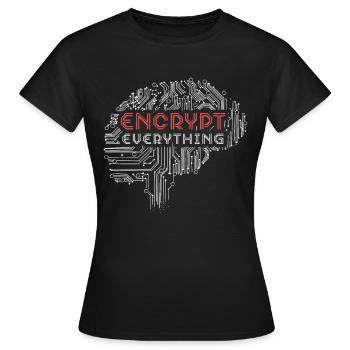 Crypter toutes les technologies de programmeur informatique - T-shirt Femme - noir - Devant - AI Model Female 172 dark (172cm)