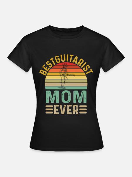 BEST GUITARIST MOM EVER - Frauen T-Shirt - Schwarz