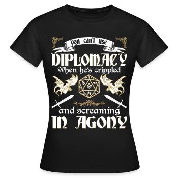 RPG-RPG-Tabletop-Rollenspiele Gamer-Rollenspiel - Frauen T-Shirt - Schwarz - Vorne - AI Model Female 172 dark (172cm)