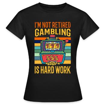 Casino Gambling Slot Machine à sous Jeu de cartes - T-shirt Femme - noir - Devant - AI Model Female 172 dark (172cm)