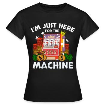 Casino Gambling Slot Machine à sous Jeu de cartes - T-shirt Femme - noir - Devant - AI Model Female 172 dark (172cm)