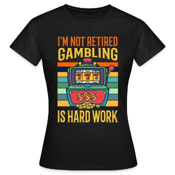 Casino Gambling Slot Machine à sous Jeu de cartes - T-shirt Femme - noir - Devant - AI Model Female 172 dark (172cm)
