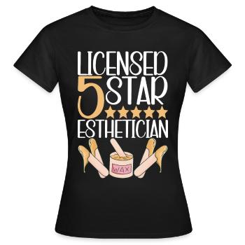 Kosmetikerin Kosmetik - Frauen T-Shirt - Schwarz - Vorne - AI Model Female 172 dark (172cm)