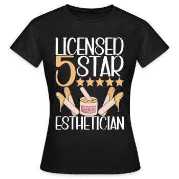 Kosmetikerin Kosmetik - Frauen T-Shirt - Schwarz - Vorne - AI Model Female 172 dark (172cm)