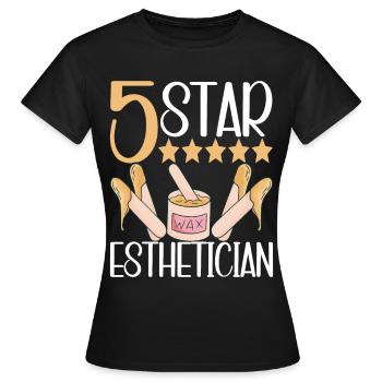 Kosmetikerin Kosmetik - Frauen T-Shirt - Schwarz - Vorne - AI Model Female 172 dark (172cm)