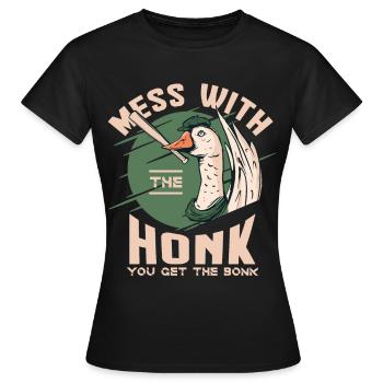 Confusion avec le klaxon que vous obtenez le - T-shirt Femme - noir - Devant - AI Model Female 172 dark (172cm)