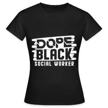Schmiere Schwarz Sozialarbeiter Schule - Frauen T-Shirt - Schwarz - Vorne - AI Model Female 172 dark (172cm)