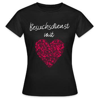 Besuchsdienst mit Herz Altersheim Pflegebedürftig - Frauen T-Shirt - Schwarz - Vorne - AI Model Female 172 dark (172cm)
