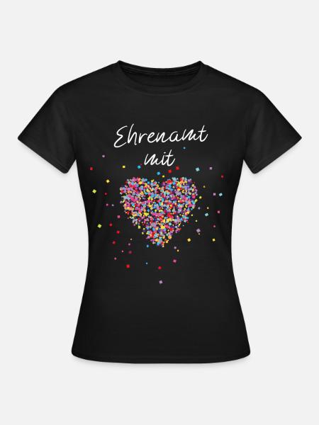 Ehrenamt mit Herz Engagement Ehrenamtlich - Frauen T-Shirt - Schwarz