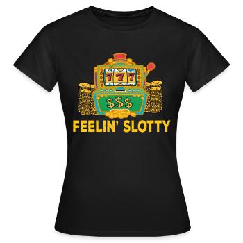 Casino Gambling Slot Machine à sous Jeu de cartes - T-shirt Femme - noir - Devant - AI Model Female 172 dark (172cm)