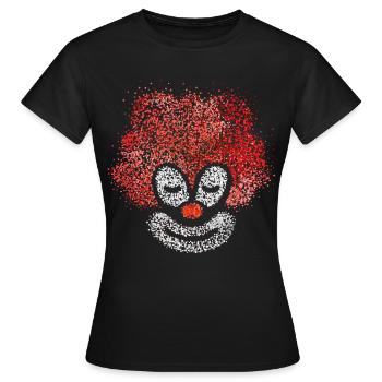 Clown Kostümersatz Karneval Fasching Rosenmontag - Frauen T-Shirt - Schwarz - Vorne - AI Model Female 172 dark (172cm)