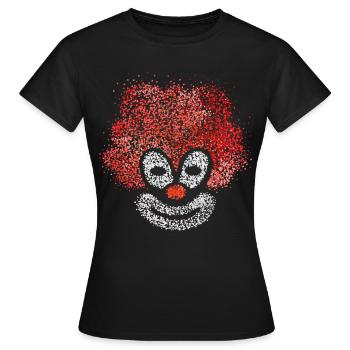 Ersatzkostüm Clown Jeck Kölner Karneval Jecken - Frauen T-Shirt - Schwarz - Vorne - AI Model Female 172 dark (172cm)