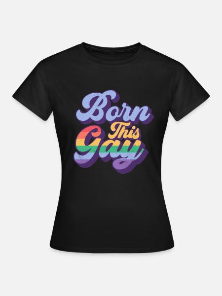Gay Lesbian Rainbow T-skjorte gaveide - T-skjorte for kvinner - svart