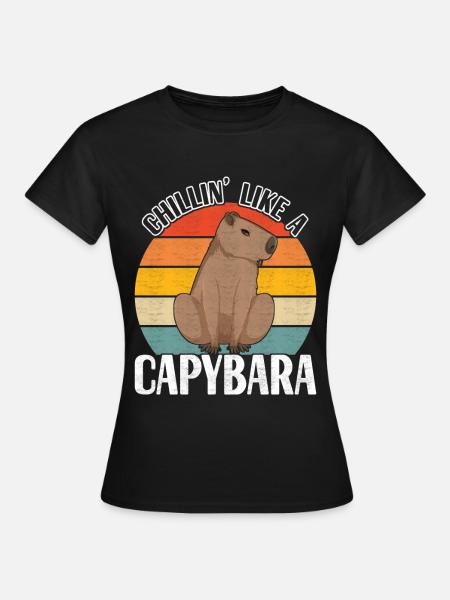 Capybara - Frauen T-Shirt - Schwarz